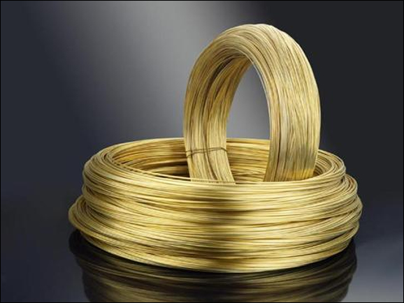 Hardened metal alloy brass wire coils for making springs