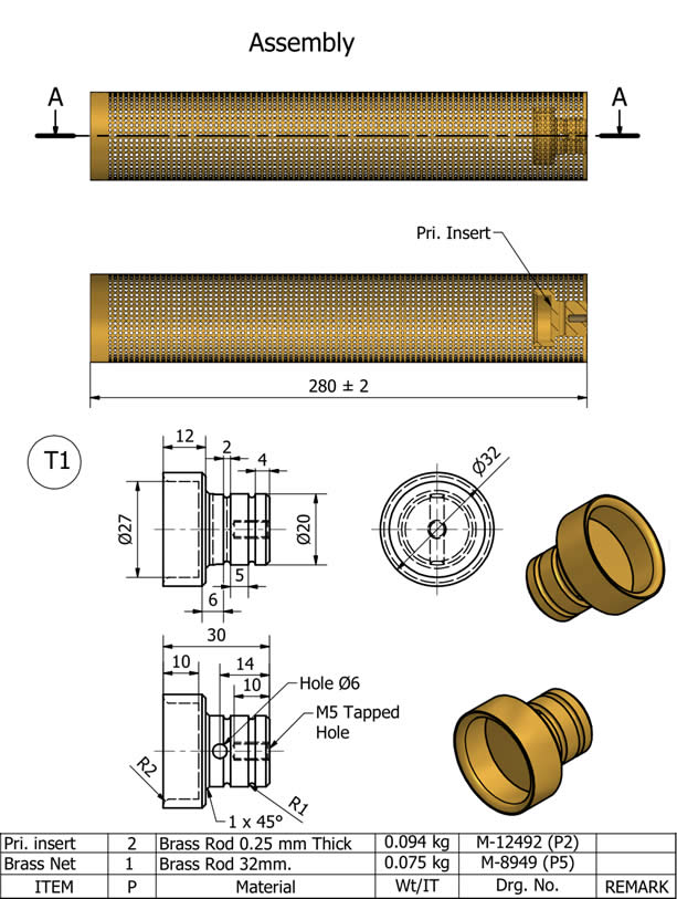 Copper Alloy Perforated Tubing, Contact Assembly For Voltage Transformer